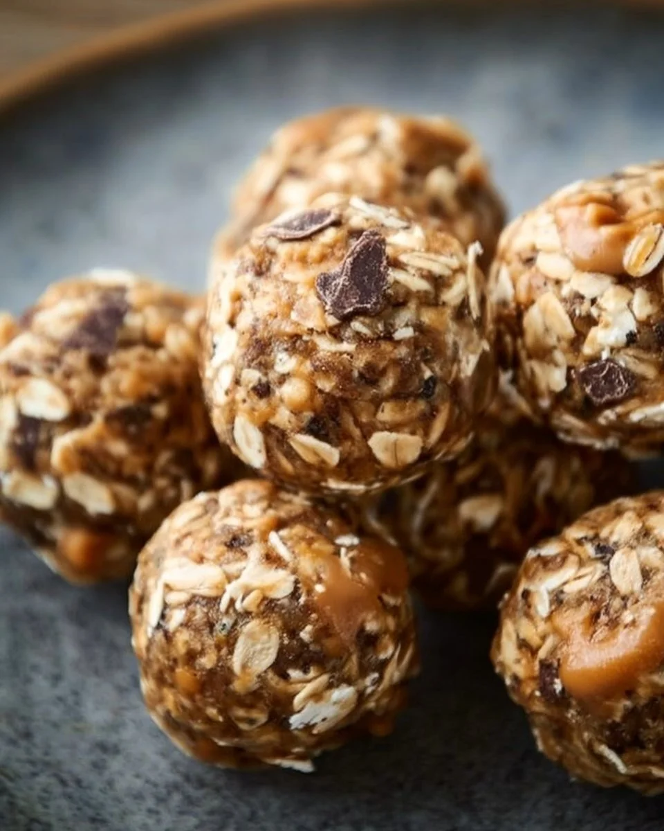 Homemade Peanut Butter Oatmeal Balls for a healthy snack