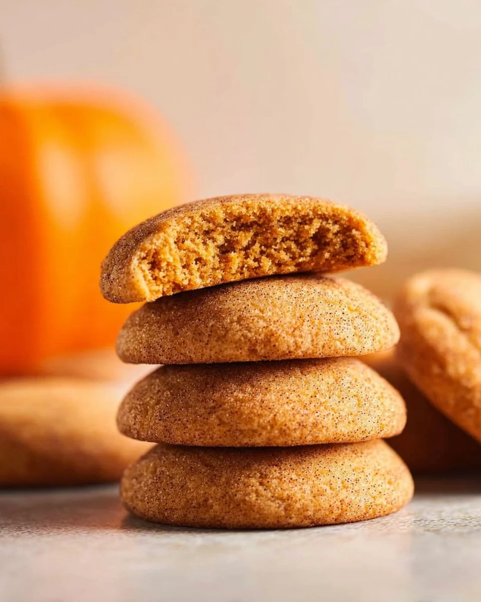 Delicious homemade Pumpkin Snickerdoodles with cinnamon sugar coating.