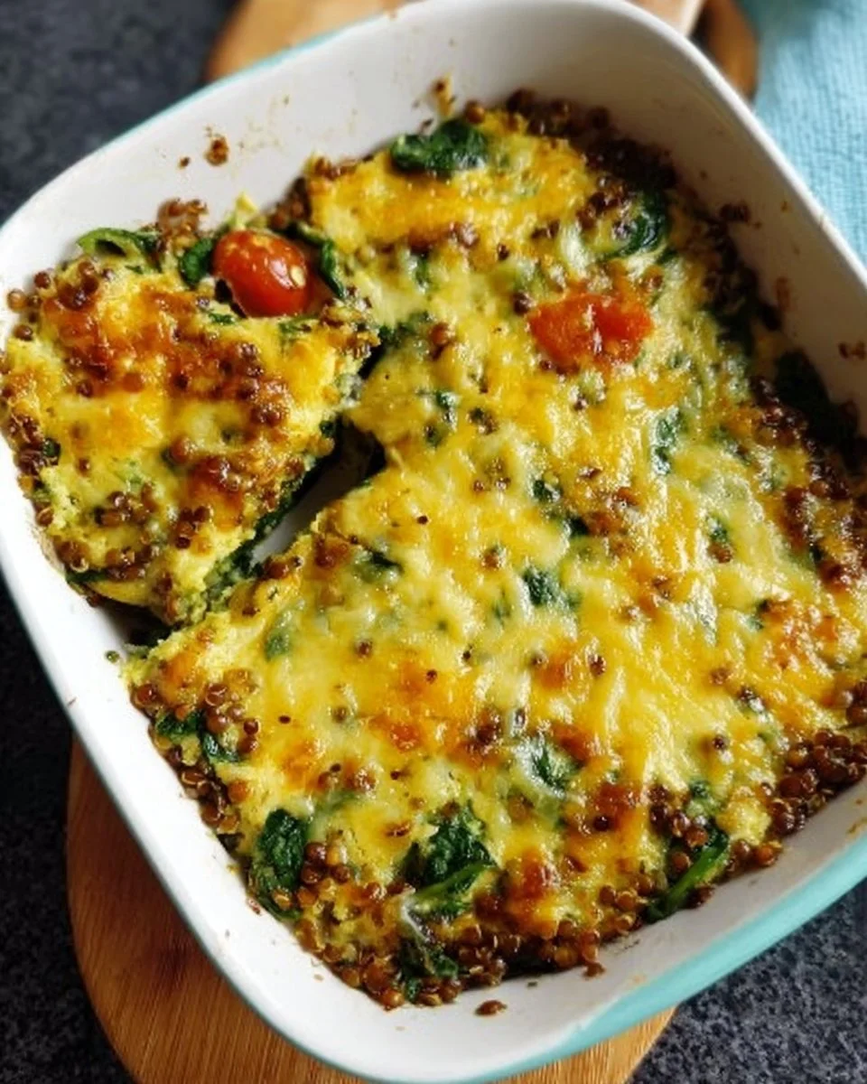 Spinach Casserole with Lentils & Quinoa