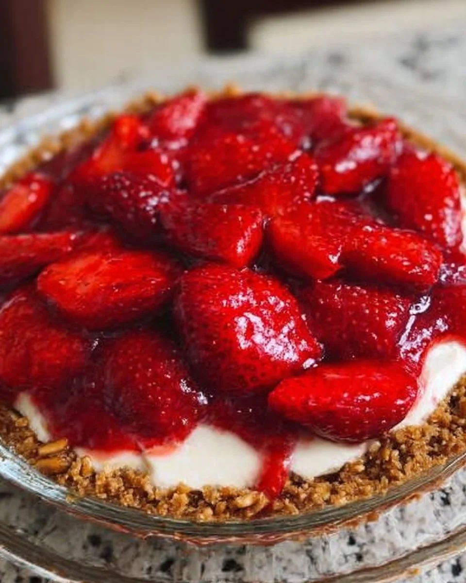 Strawberry Pretzel Pie