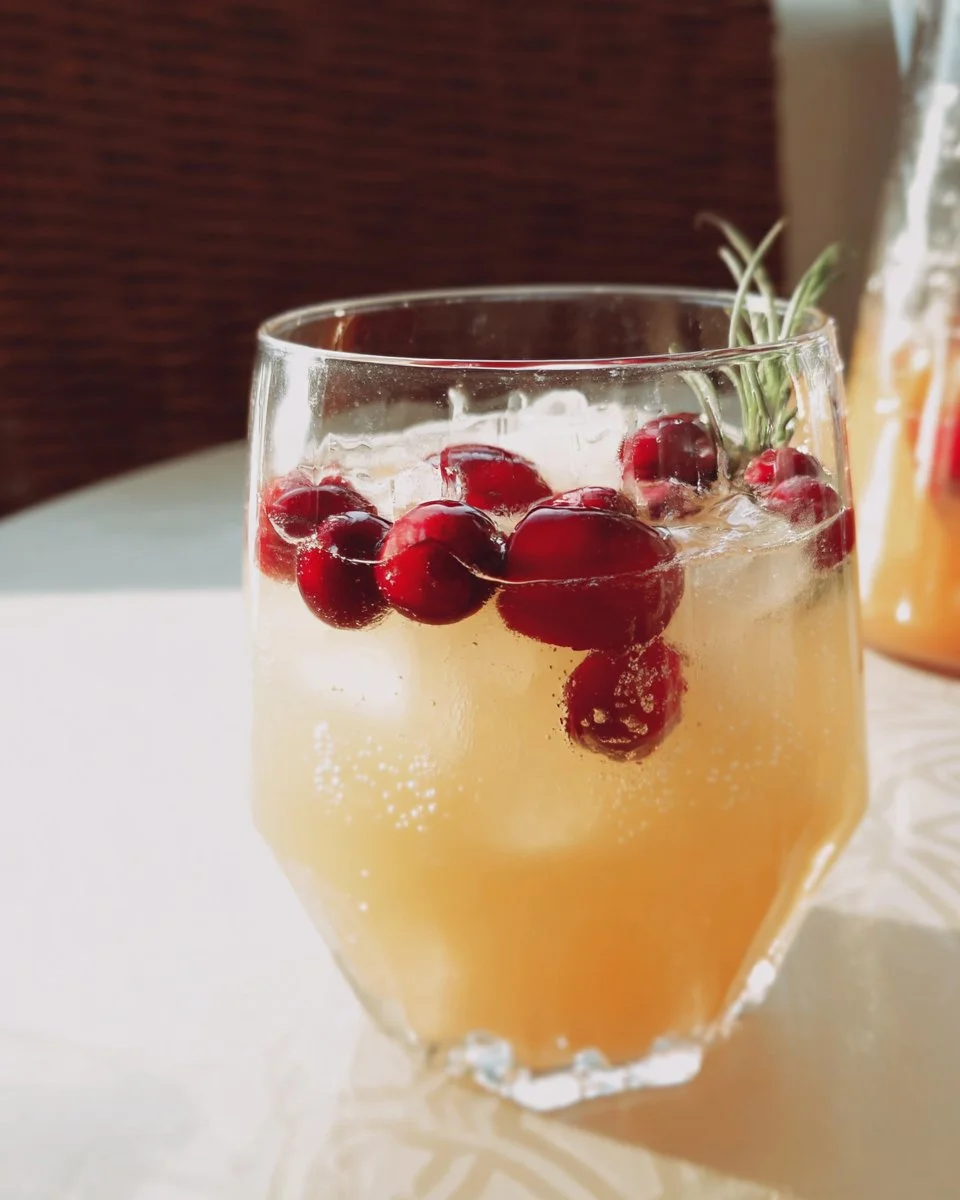 Delicious Winter Mocktail Punch served in a festive glass