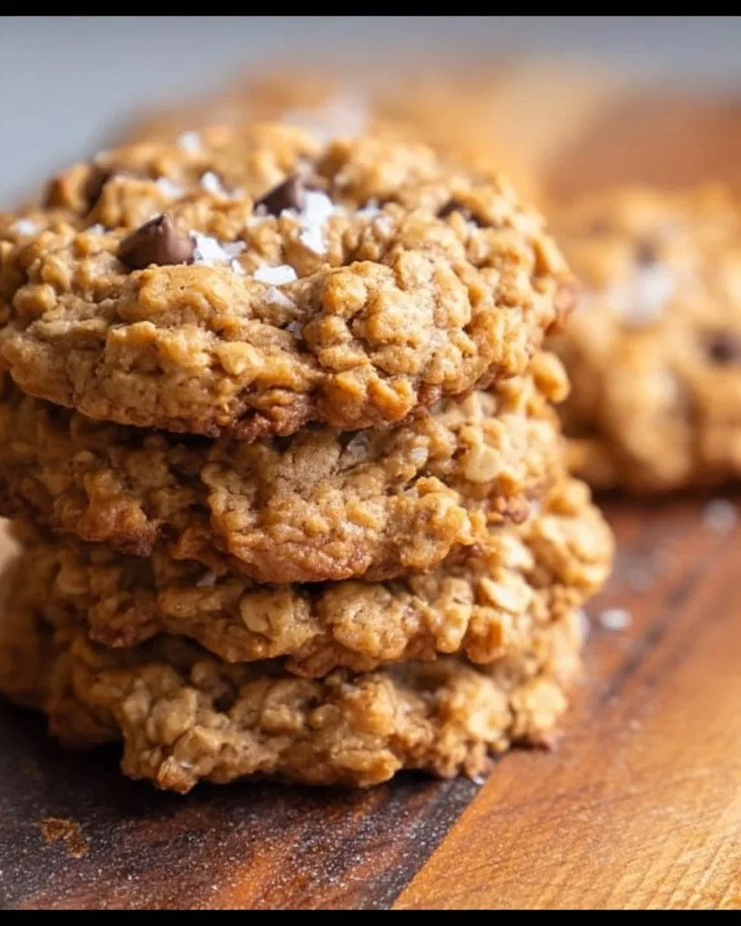 5-Ingredient Peanut Butter Oatmeal Cookies on a cooling rack