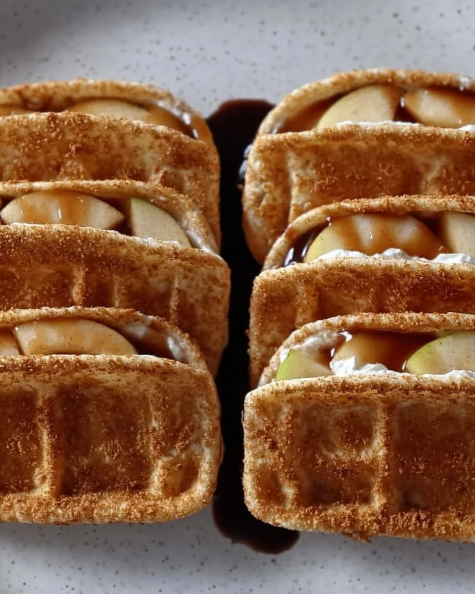 Delicious homemade apple pie tacos with cinnamon and apples