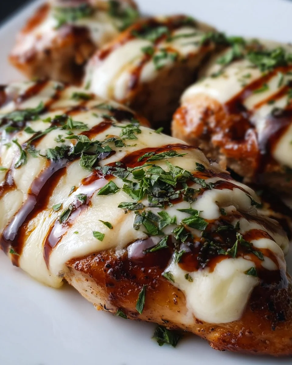 Balsamic Baked Chicken Breast with Mozzarella Cheese