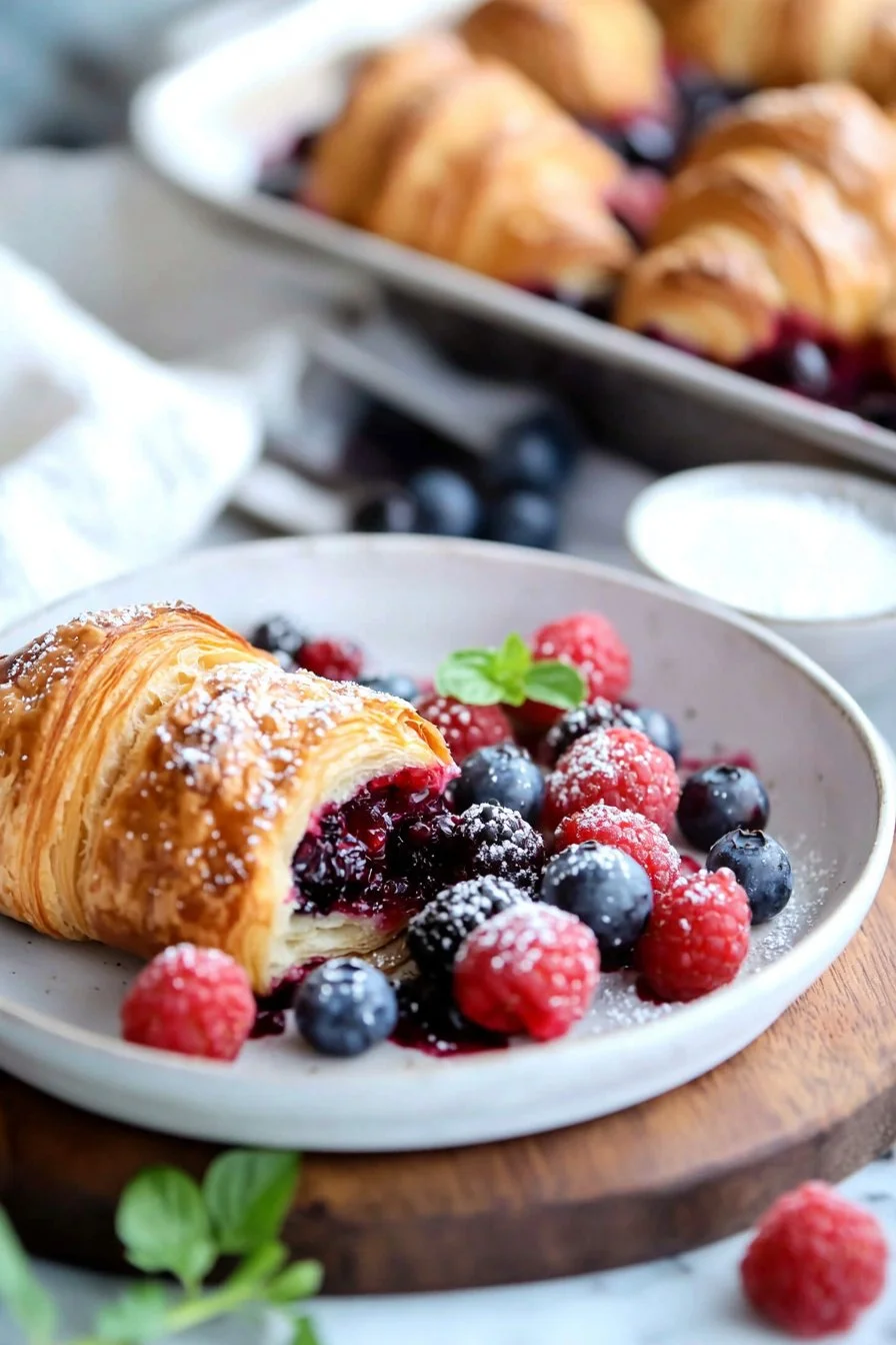 Delicious Berry Croissant Bake fresh out of the oven