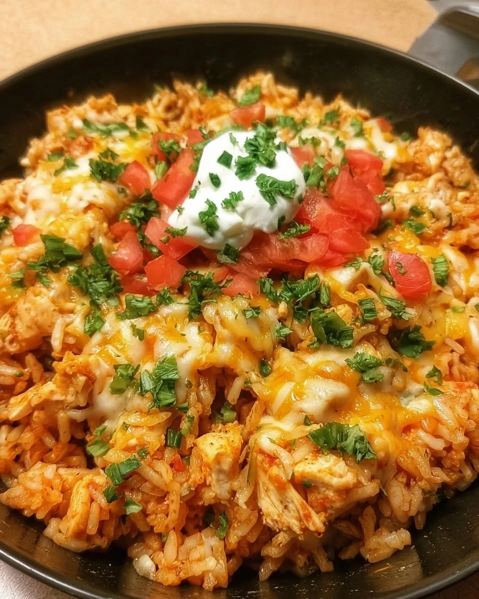 Cheesy Chicken Taco Rice