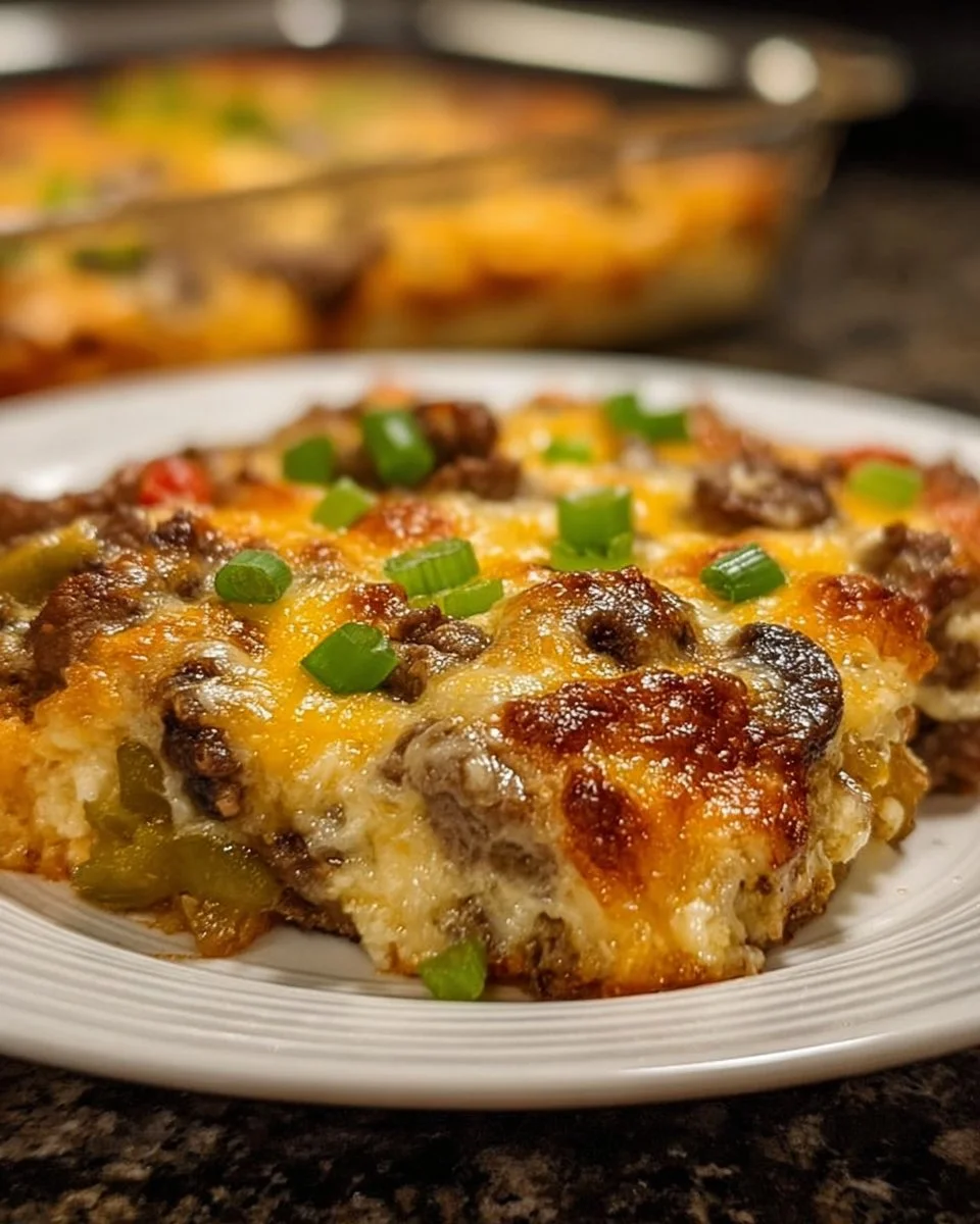 Cheesy Low Carb Philly Cheesesteak Casserole