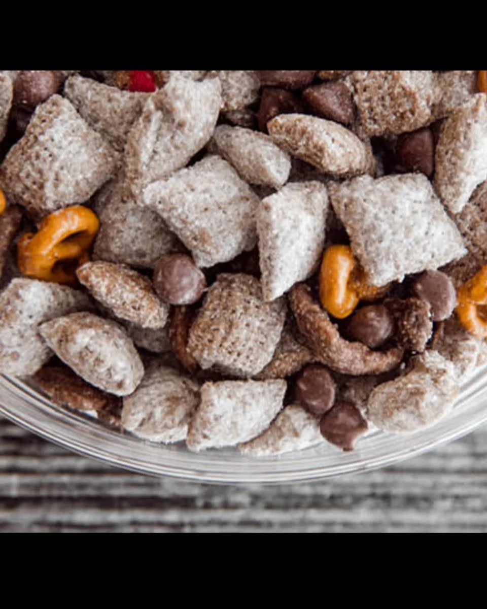 Chocolate Peanut Butter Fall Snack Mix