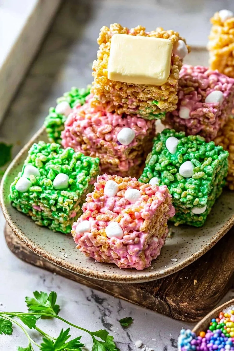 Colorful Marshmallow Crispy Rice Treats