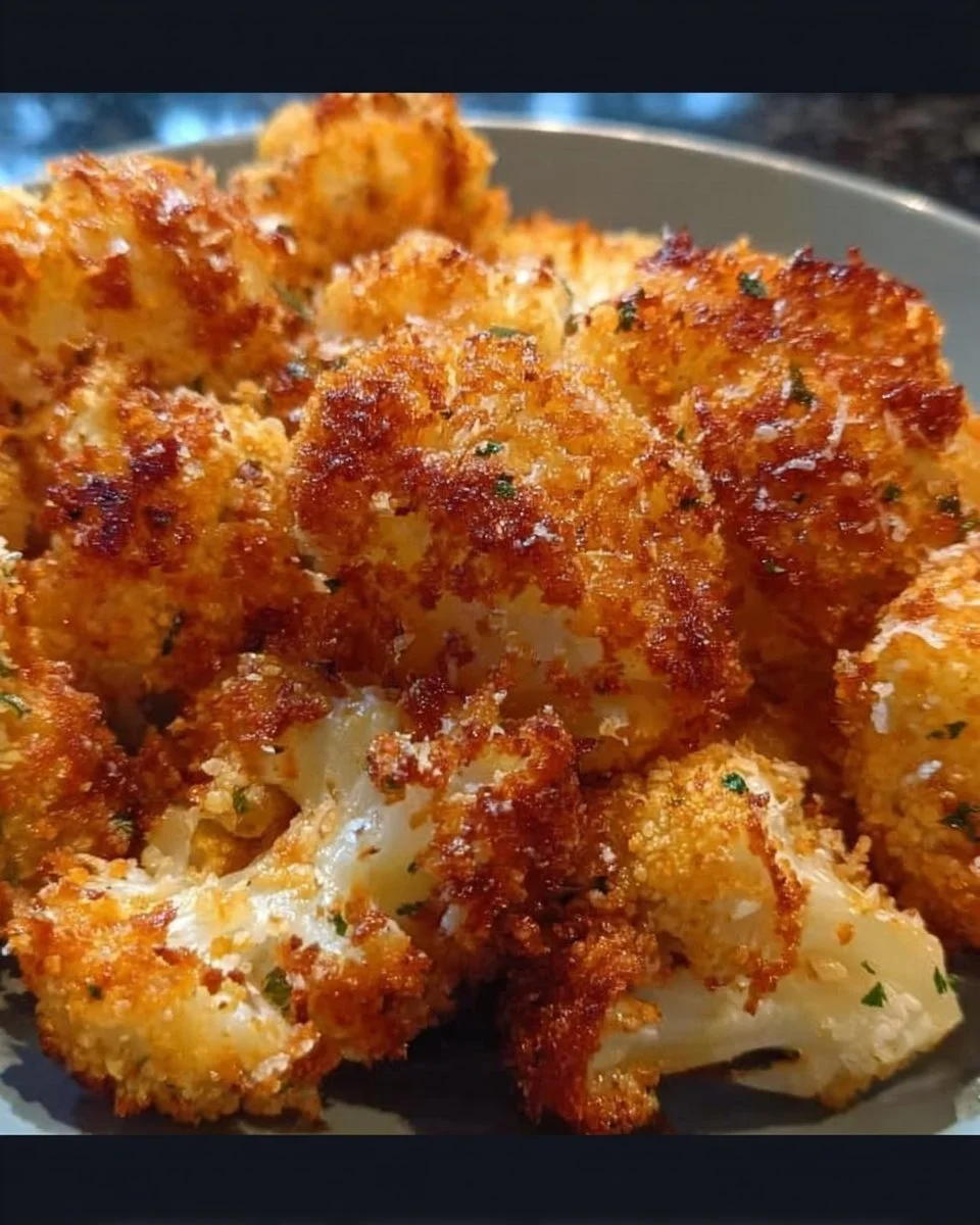 Crispy Parmesan Cauliflower Bites
