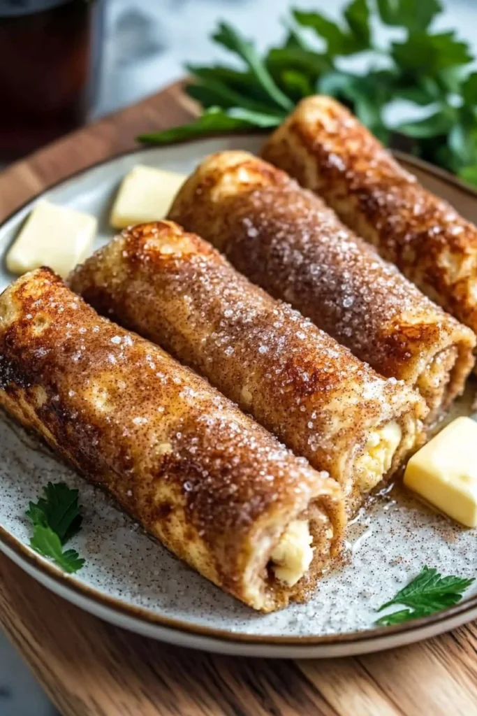 Delicious Easy Cinnamon Sugar French Toast Roll-Ups ready to enjoy