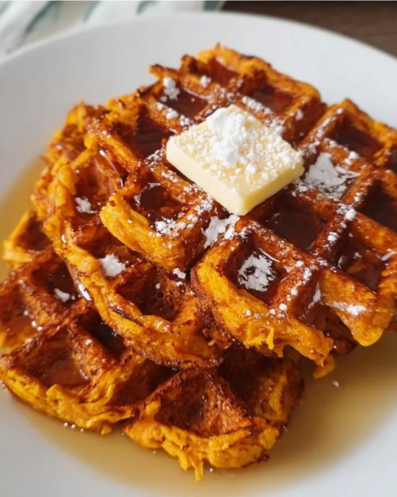 Deliciously easy gluten free sweet potato waffles served with toppings