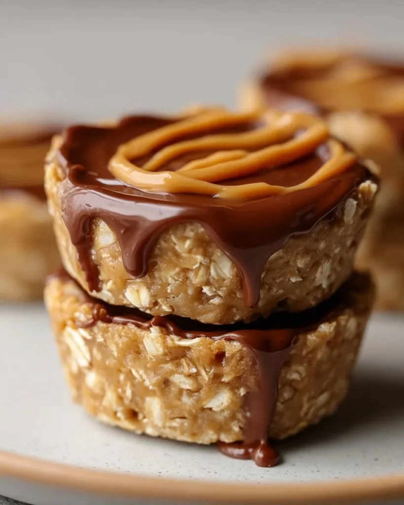 Delicious Easy Peanut Butter Oatmeal Cups recipe for a healthy snack