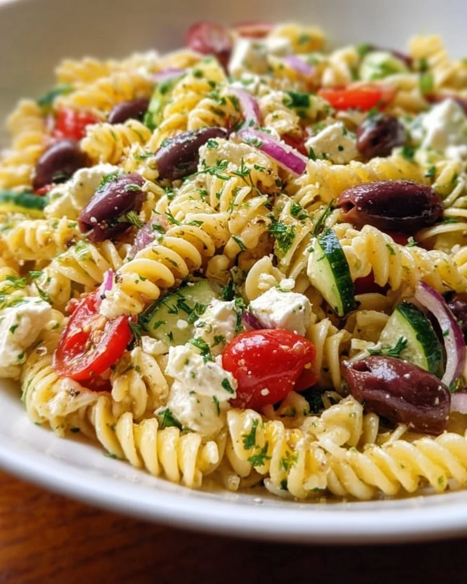 Greek Olive Pasta Salad