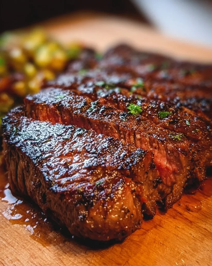 Delicious homemade chipotle steak ready to serve with fresh toppings.
