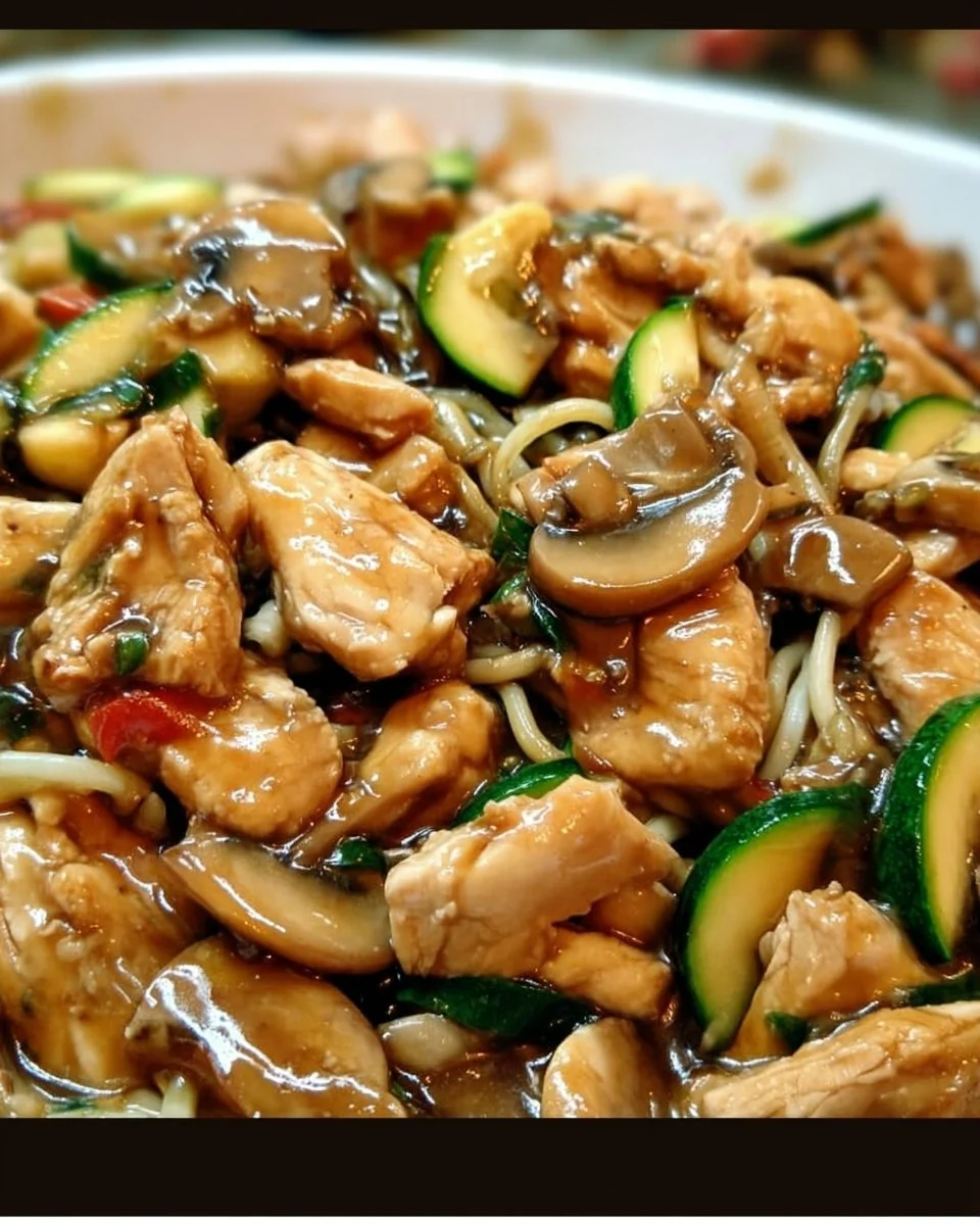 Homemade Mushroom Chicken Stir Fry