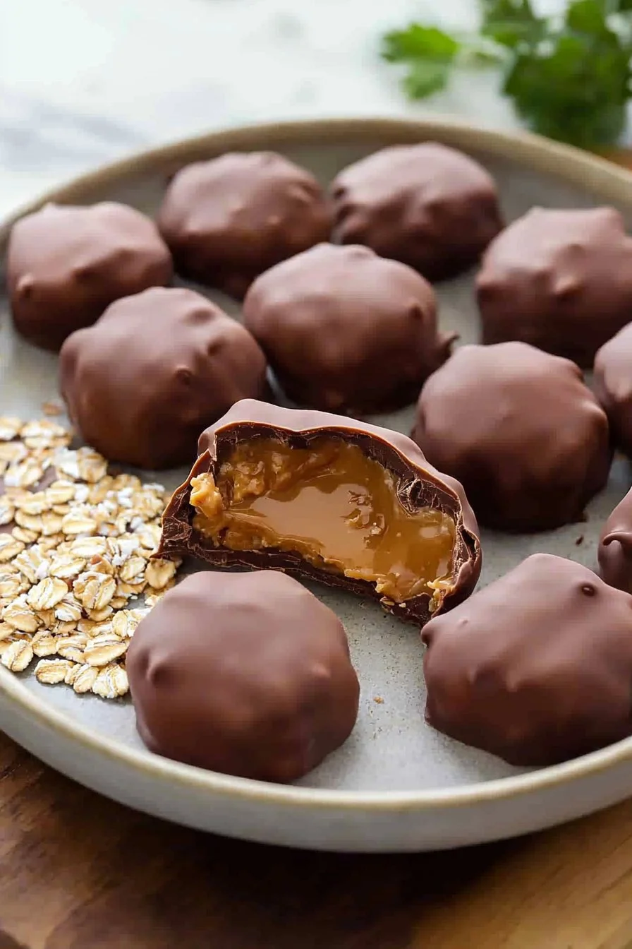 Homemade peanut butter chocolate bites for a tasty dessert