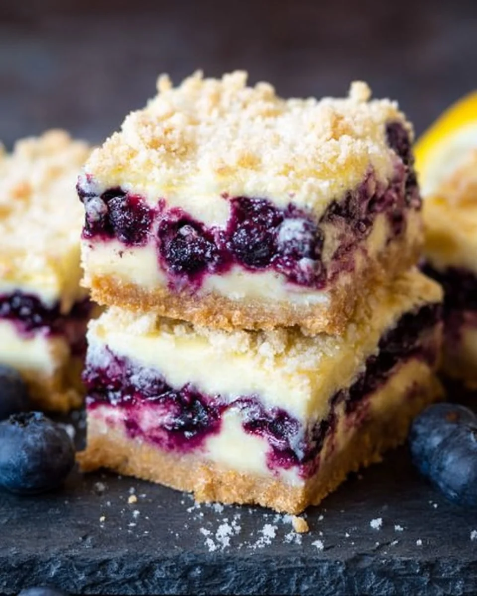 Keto Blueberry Lemon Cheesecake Bars