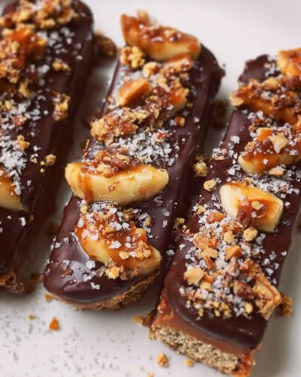 Low Calorie Frozen Banana Chocolate Bars