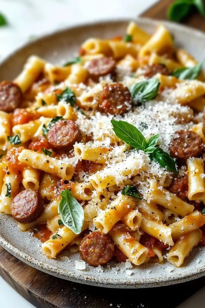 Marry Me Ditalini Pasta with Sausage dish, flavorful and comforting meal.