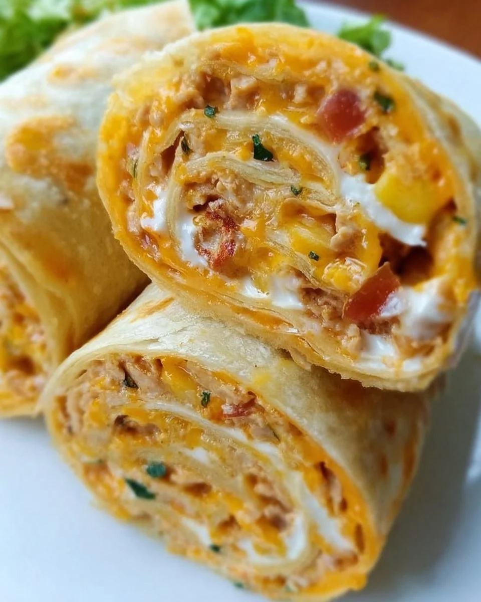 Delicious Taco Tortilla Roll Ups served on a plate for a perfect snack or appetizer.