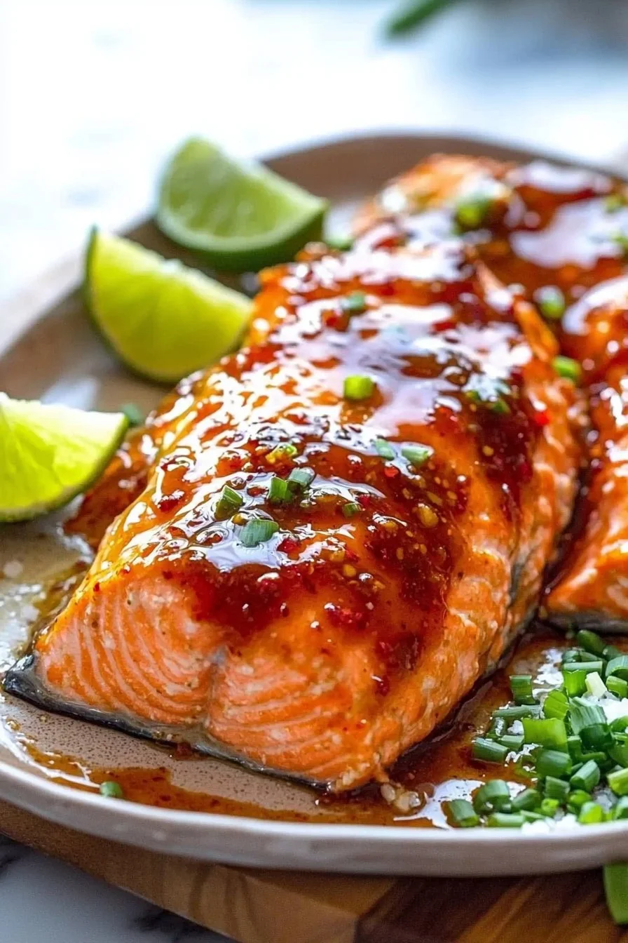 Baked Salmon with Sweet Chili Sauce