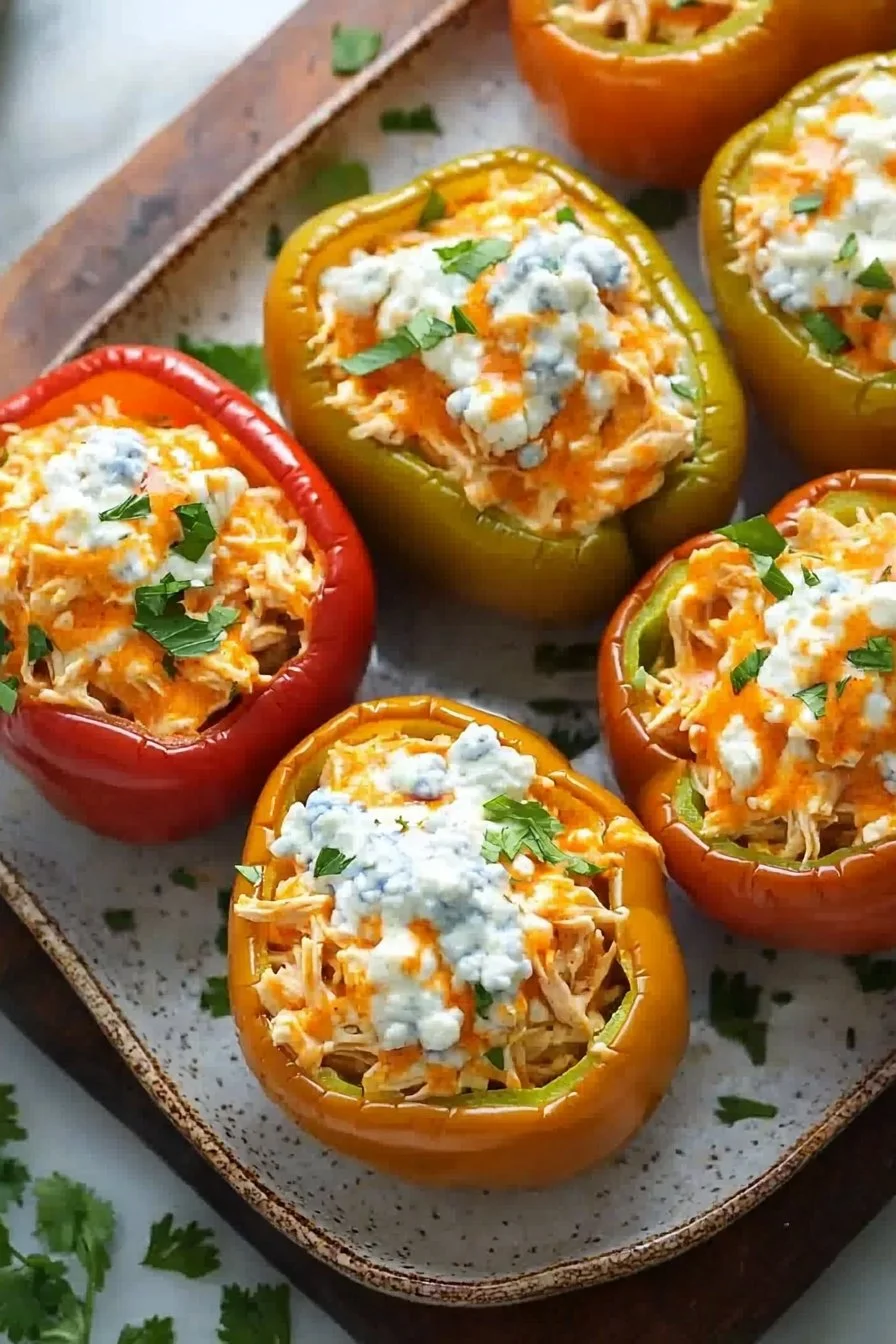 Buffalo Chicken Stuffed Peppers