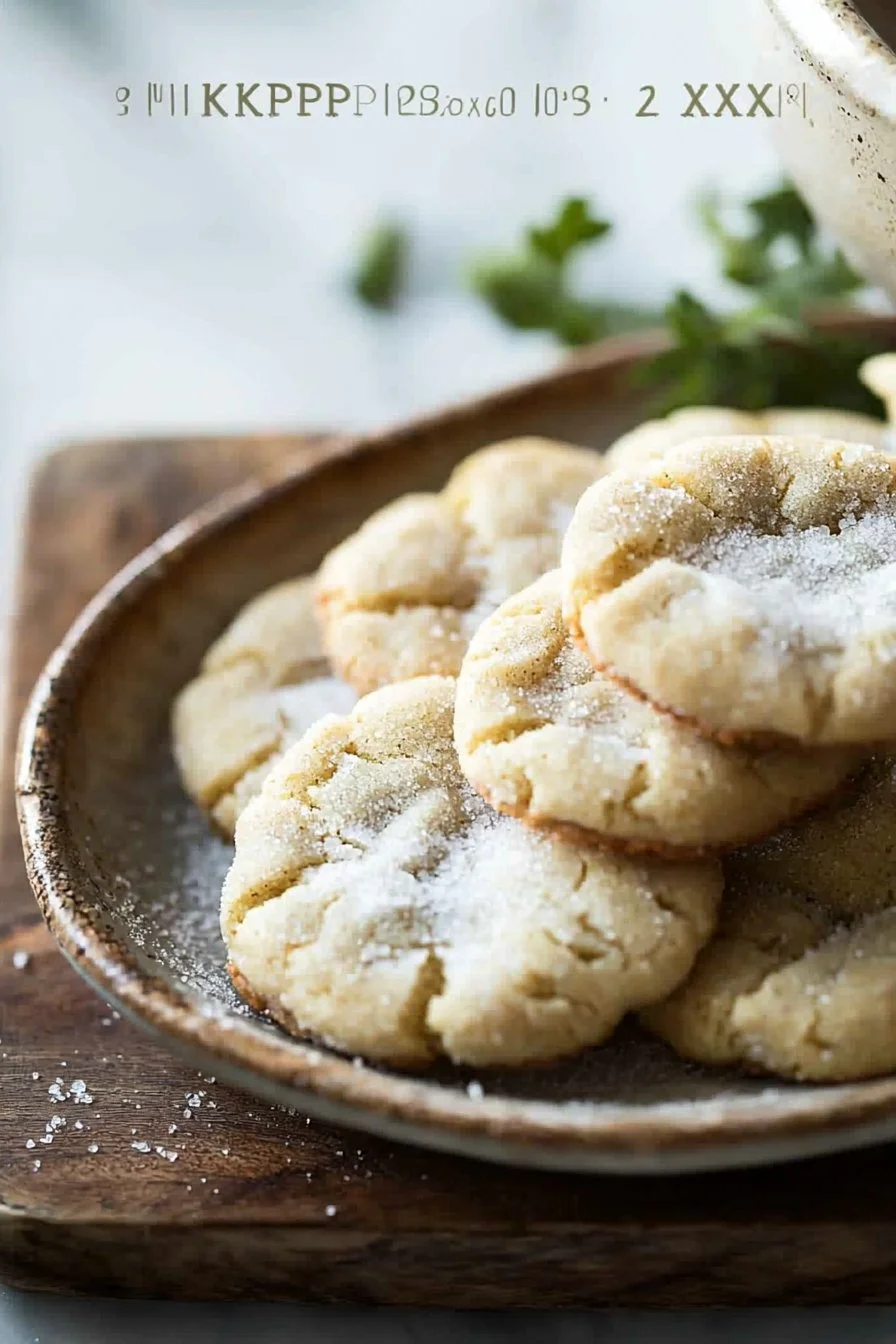 Delicious freshly baked cardamom sugar cookies topped with sugar.
