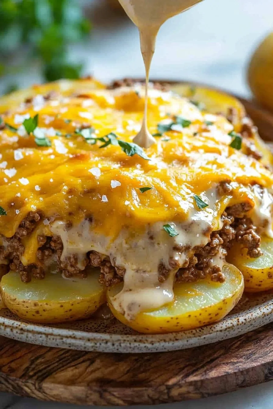 Cheesy Hamburger Potato Casserole