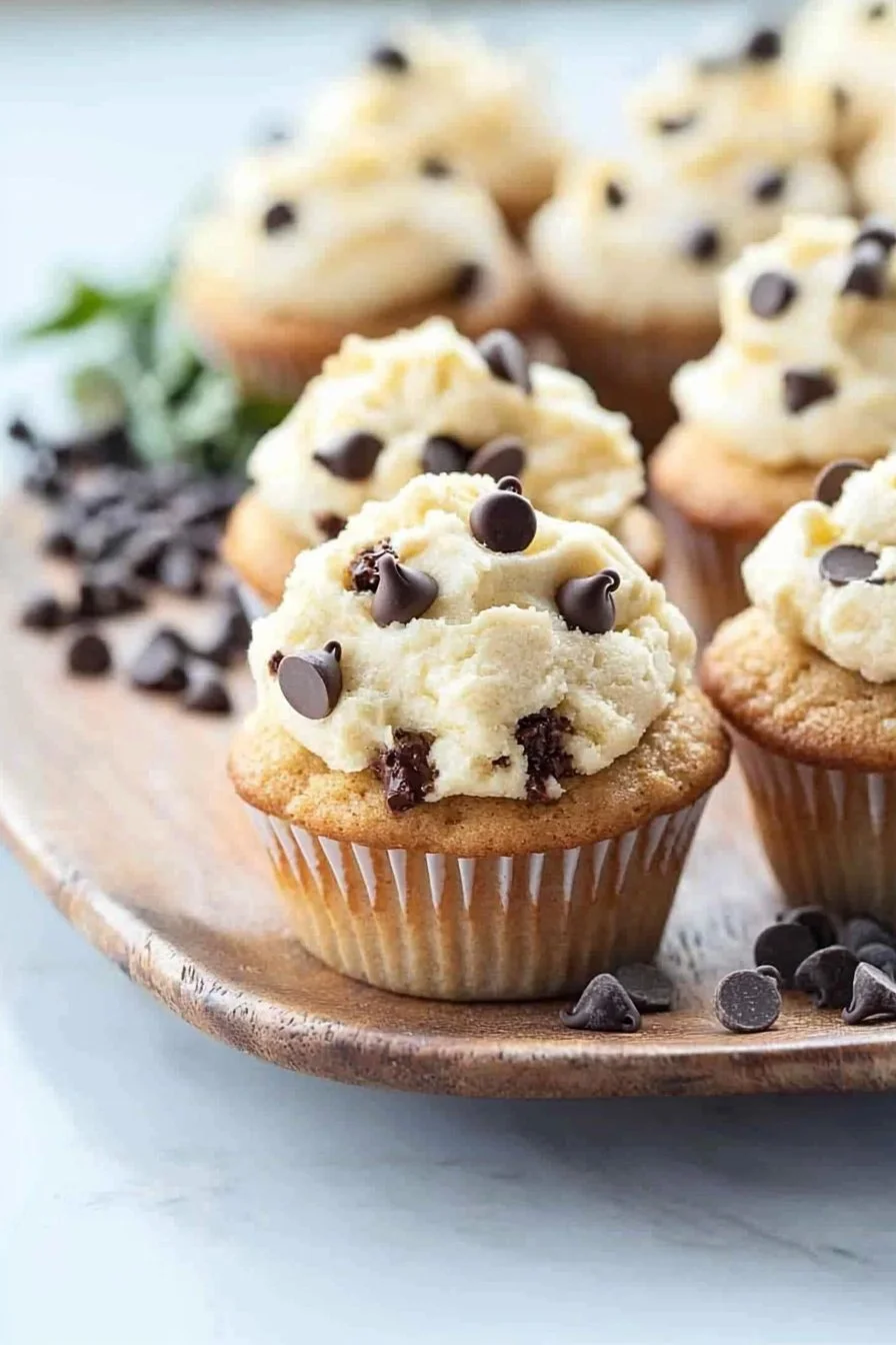 Chocolate Chip Cookie Dough Cupcakes