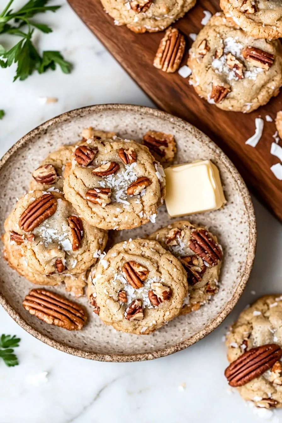 Coconut Pecan Cookies With Brown Butter