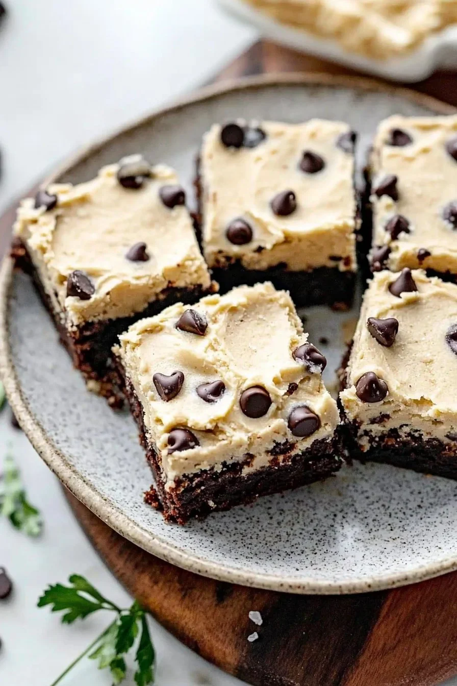 Cookie Dough Frosted Brownies