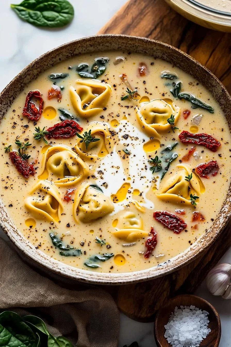 Creamy Tuscan Tortellini Soup
