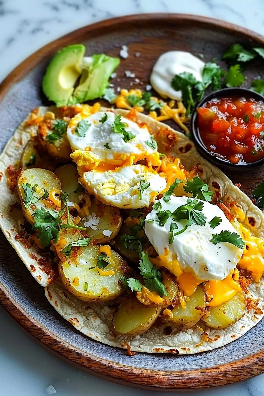 Crispy Potato, Egg & Cheese Taco