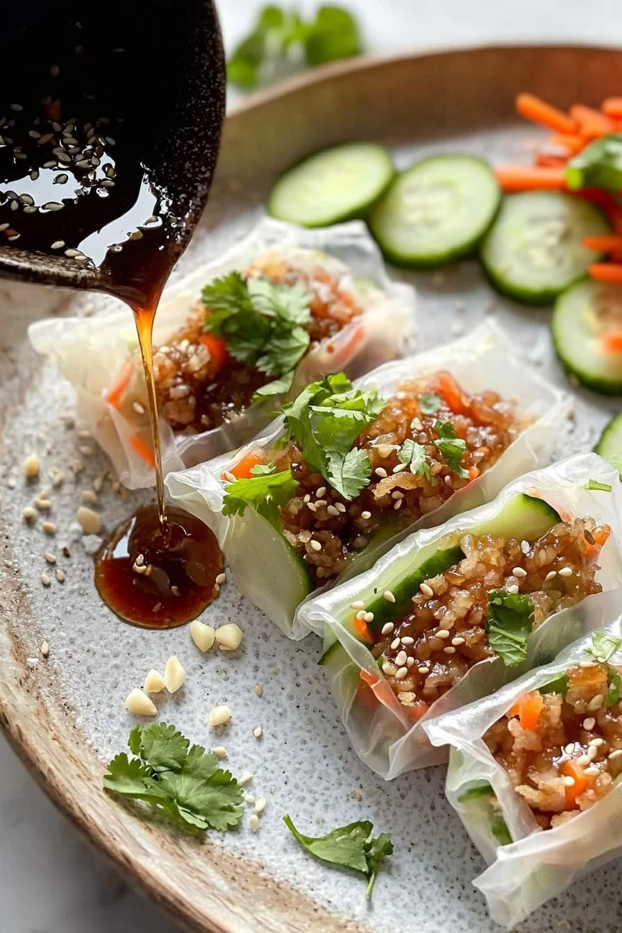 Crispy Rice Paper Boats with Sweet Soy Sauce