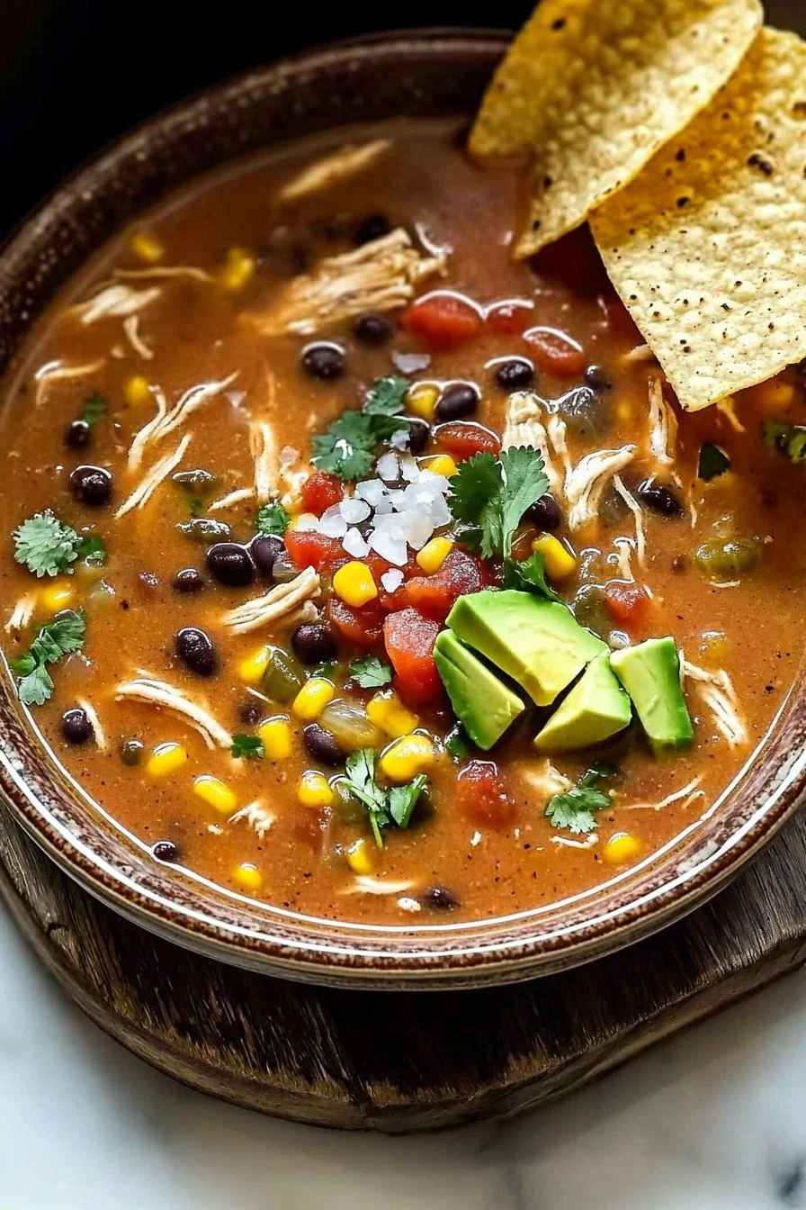 Crockpot Chicken Tortilla Soup