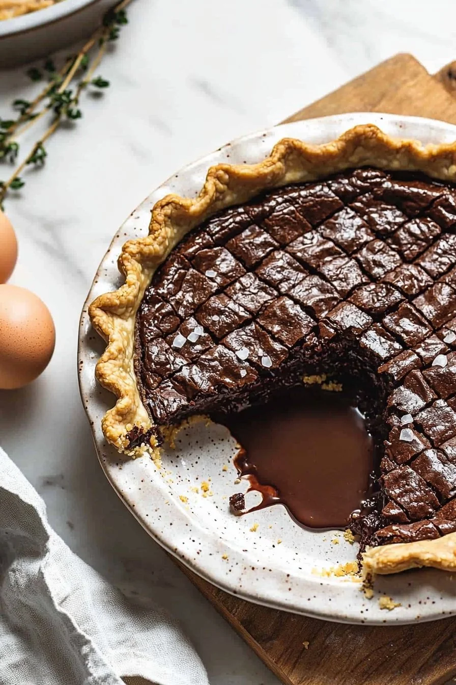 Dark Chocolate Chess Pie