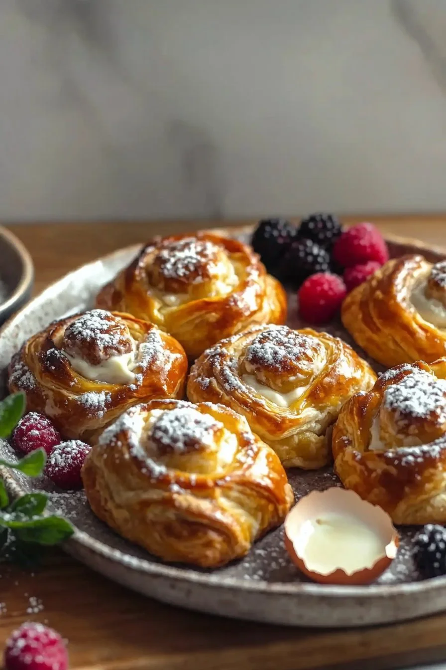 Decadent Danish Buns with Vanilla Cheesecake Delight