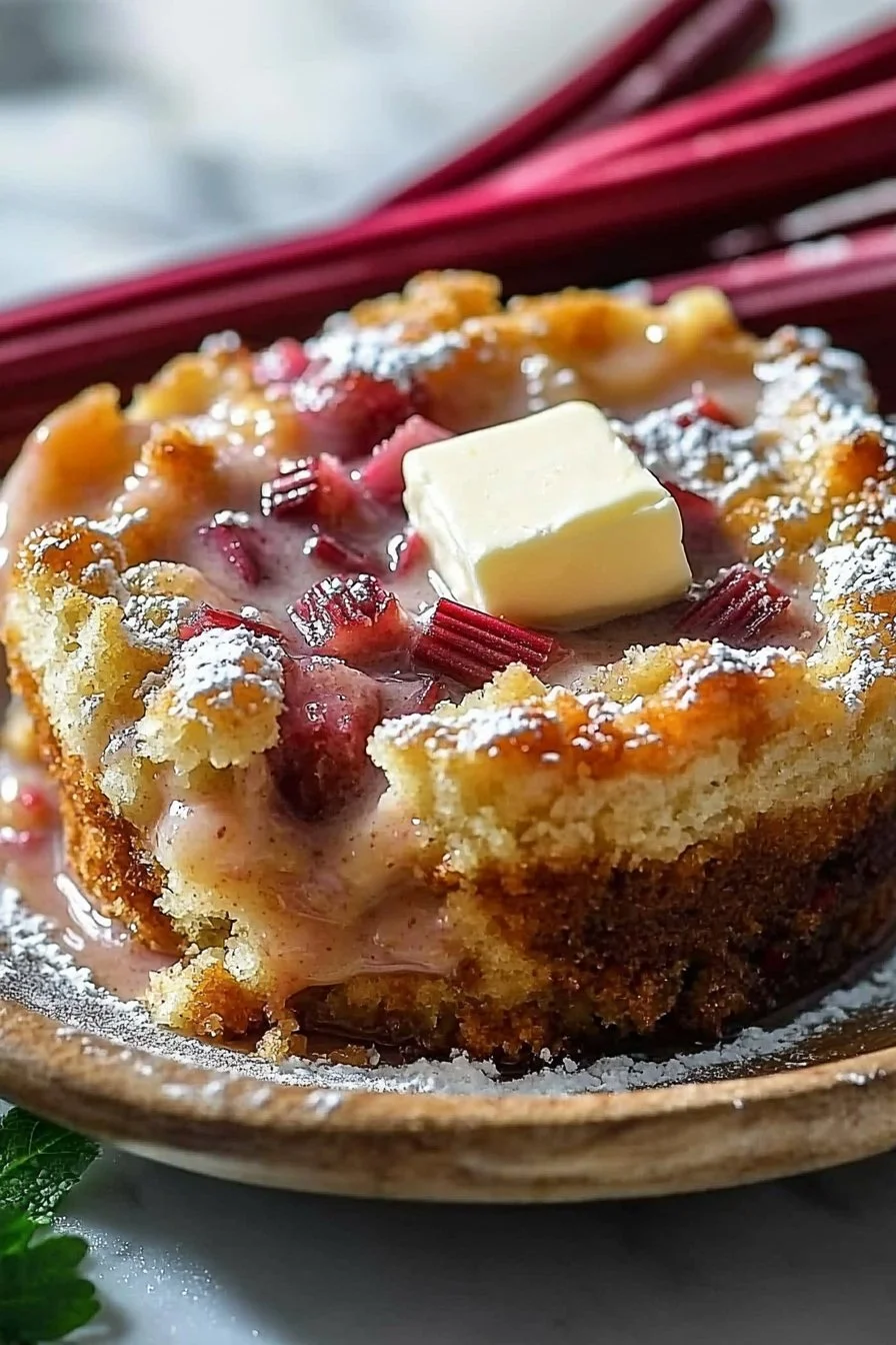 Delicious Rhubarb Pudding Cake