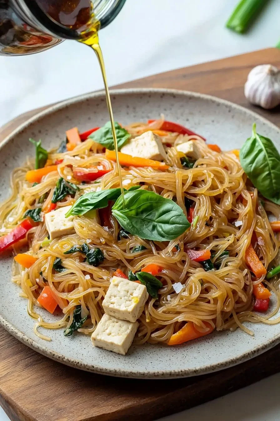 Easy Basil and Tofu Vermicelli