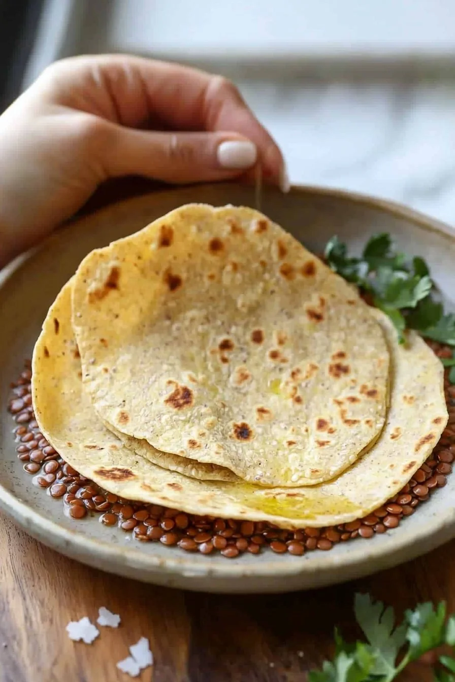 Easy red lentil flaxseed wraps recipe for a healthy meal