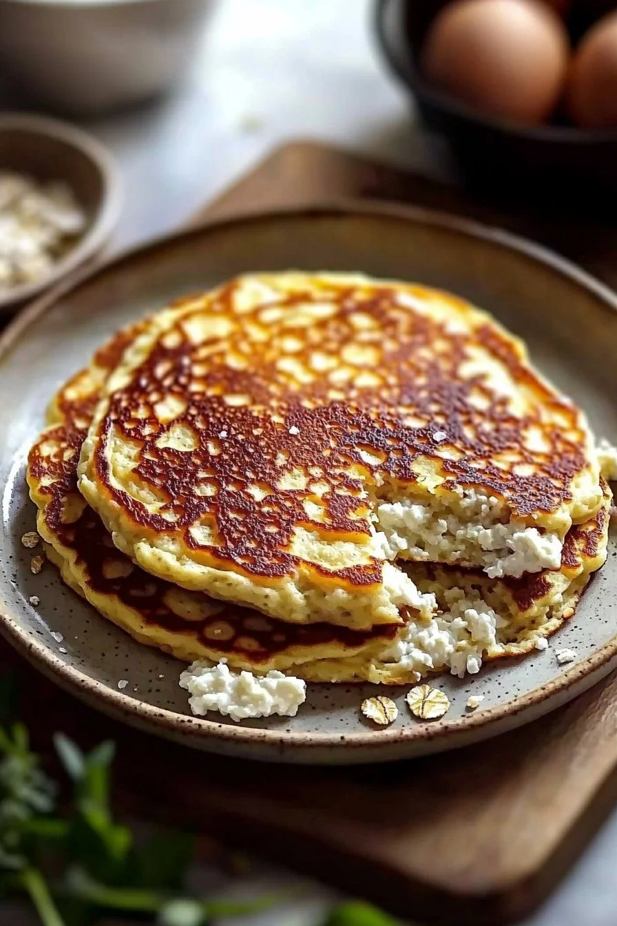 Flourless Cottage Cheese Pancakes