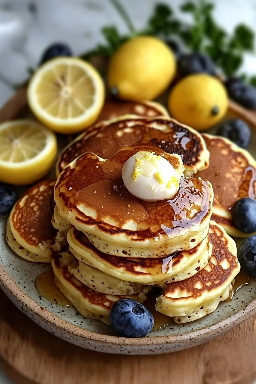 Fluffy Lemon Pancakes