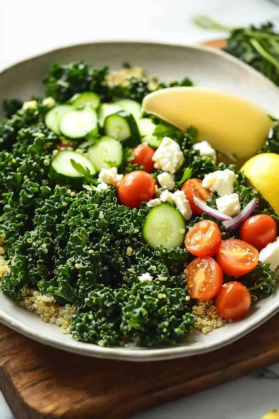 Fresh Healthy Kale Quinoa Salad
