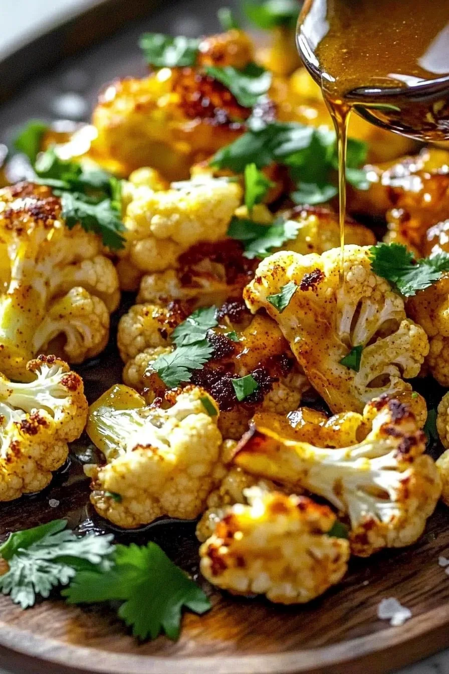 Honey Curry Roasted Cauliflower