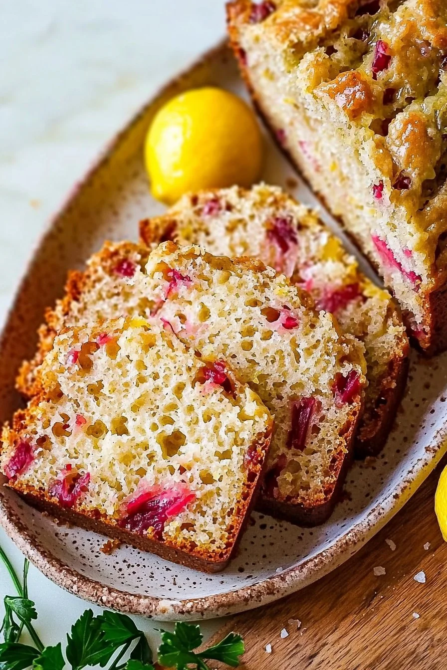 Irresistible Lemon Rhubarb Bread