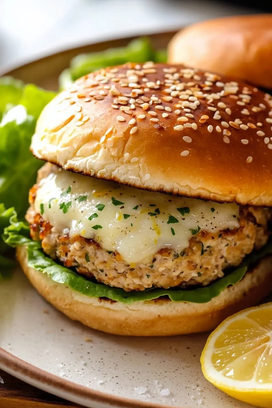 Lemon Parmesan Chicken Burger