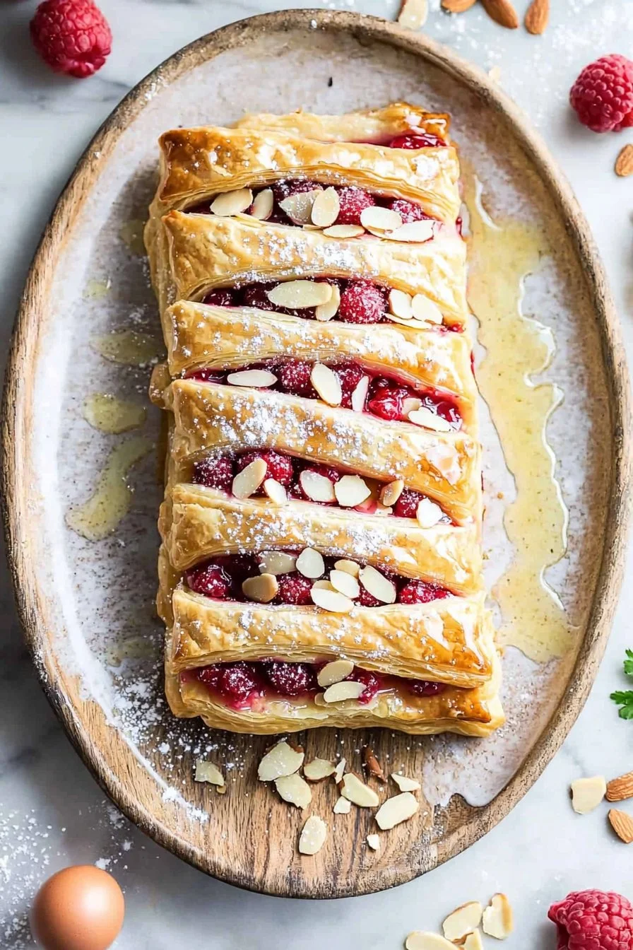 Raspberry Almond Puff Pastry Danish