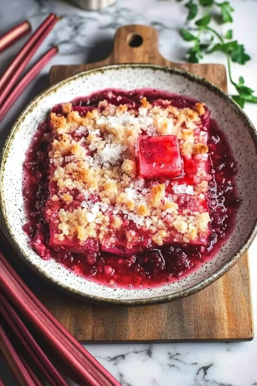 Rhubarb Dessert with Jello