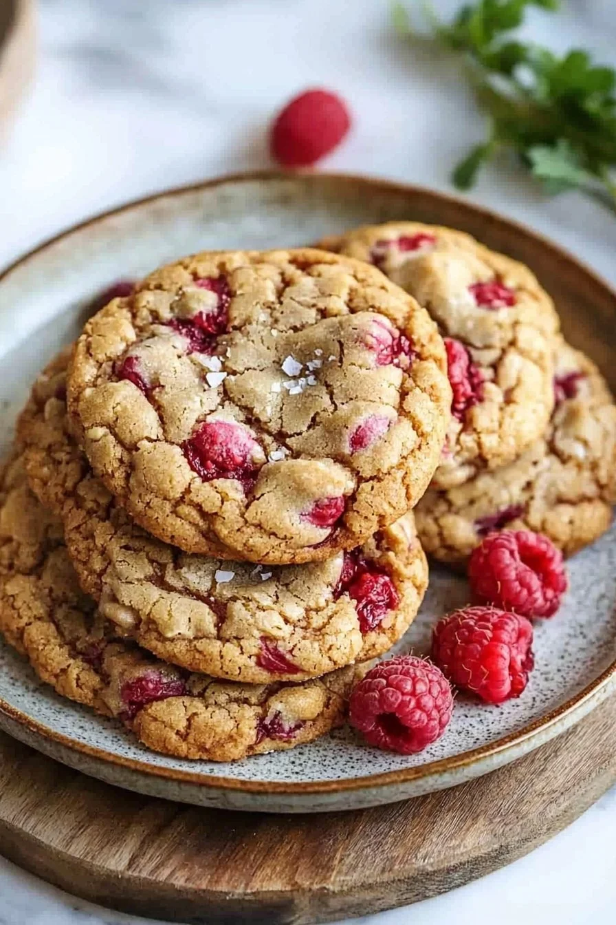 Rhubarb Raspberry Cookies